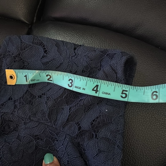 Costa Blanca Elegant Navy Lace off shoulder midi Dress - Picture 13 of 17